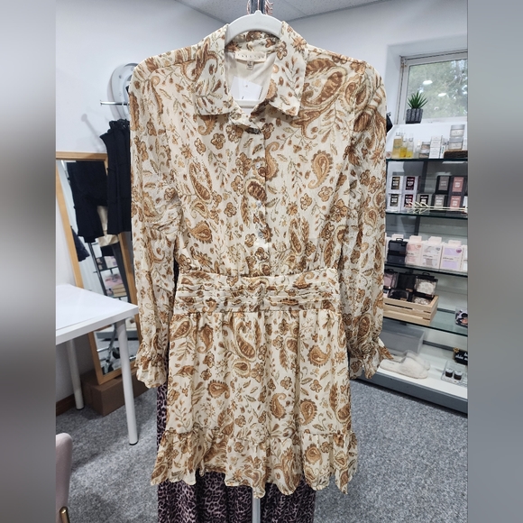 NWT Paisley 70's Dress - Picture 2 of 7